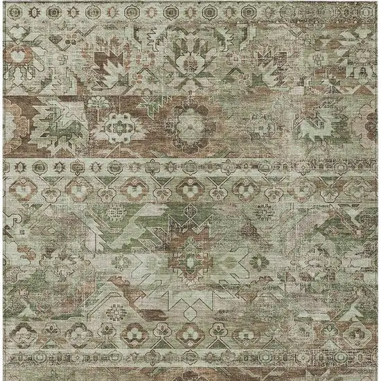 Sage And Green Cactus Washable Indoor Outdoor Area Rug Photo 3