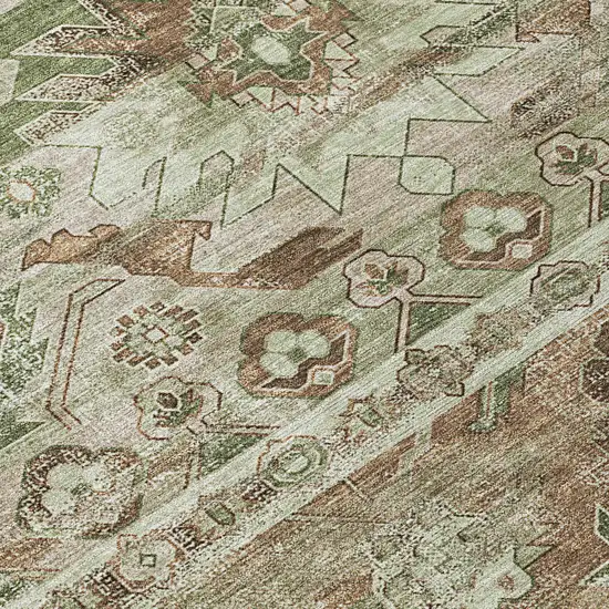 Sage And Green Cactus Washable Indoor Outdoor Area Rug Photo 5