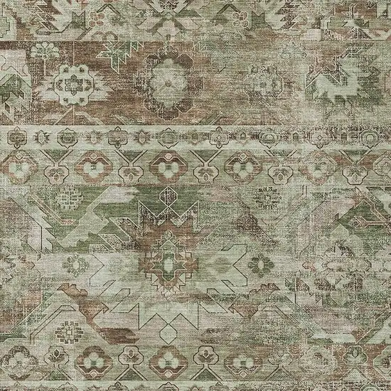 Sage And Green Cactus Washable Indoor Outdoor Area Rug Photo 2
