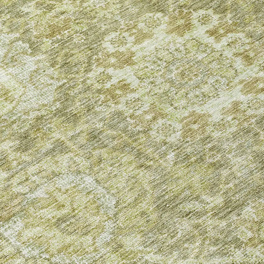 Sage And Green Damask Washable Indoor Outdoor Area Rug Photo 8