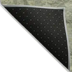 Photo of Sage And Green Damask Washable Indoor Outdoor Area Rug