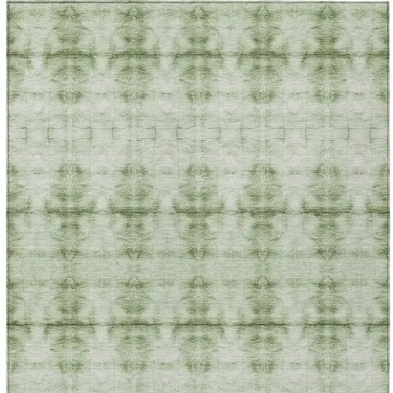 Sage And Green Geometric Washable Indoor Outdoor Area Rug Photo 6