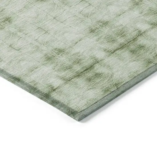 Sage And Green Geometric Washable Indoor Outdoor Area Rug Photo 5