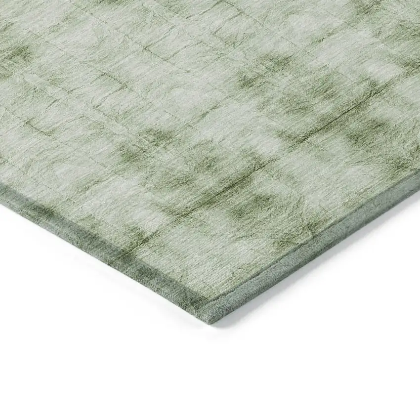 Sage And Green Geometric Washable Indoor Outdoor Area Rug Photo 5