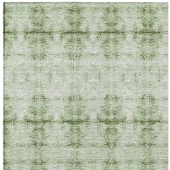 Sage And Green Geometric Washable Indoor Outdoor Area Rug Photo 6