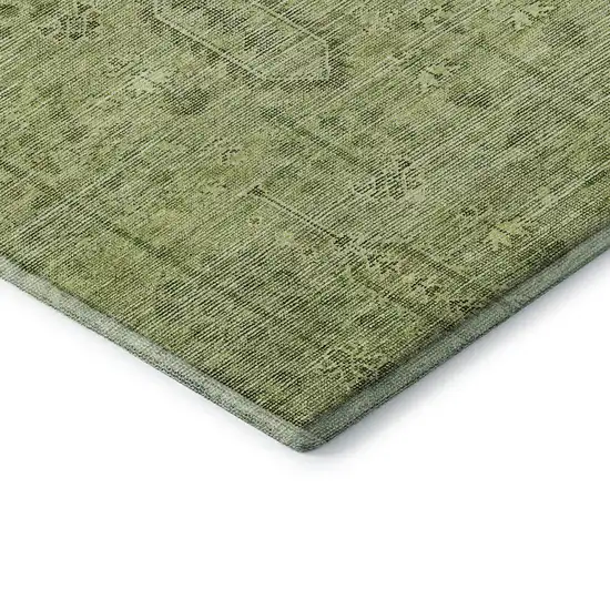 Sage And Green Southwestern Washable Area Rug With UV Protection Photo 8