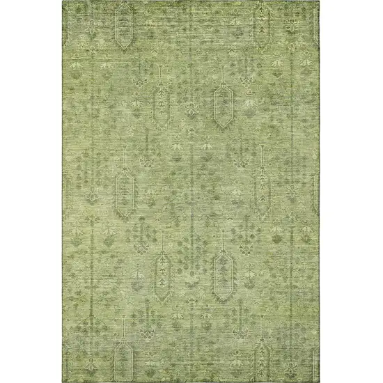 Sage And Green Southwestern Washable Area Rug With UV Protection Photo 4