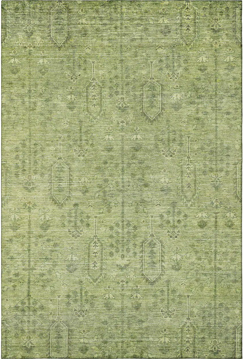 Sage And Green Southwestern Washable Area Rug With UV Protection Photo 4