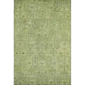 Photo of Sage And Green Southwestern Washable Area Rug With UV Protection