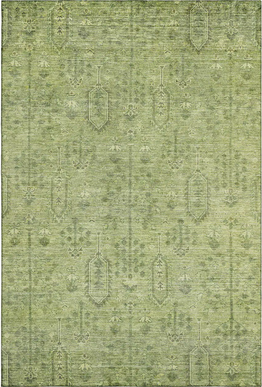 Sage And Green Southwestern Washable Area Rug With UV Protection Photo 1