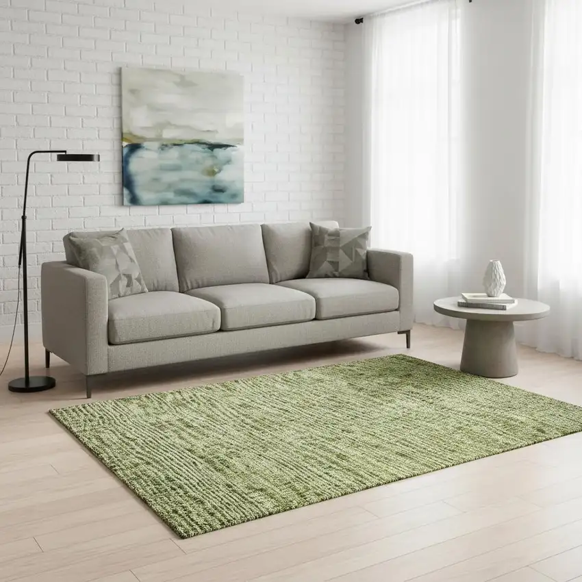 Sage And Green Southwestern Washable Area Rug With UV Protection Photo 2