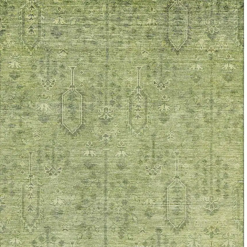 Sage And Green Southwestern Washable Area Rug With UV Protection Photo 4