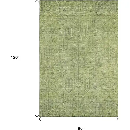Sage And Green Southwestern Washable Area Rug With UV Protection Photo 3