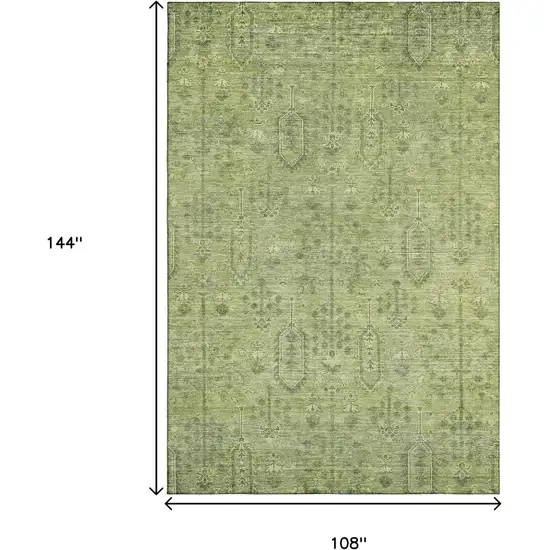 Sage And Green Southwestern Washable Area Rug With UV Protection Photo 3
