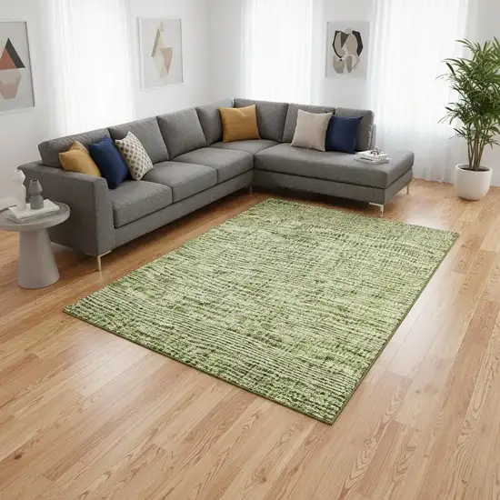 Sage And Green Southwestern Washable Area Rug With UV Protection Photo 2