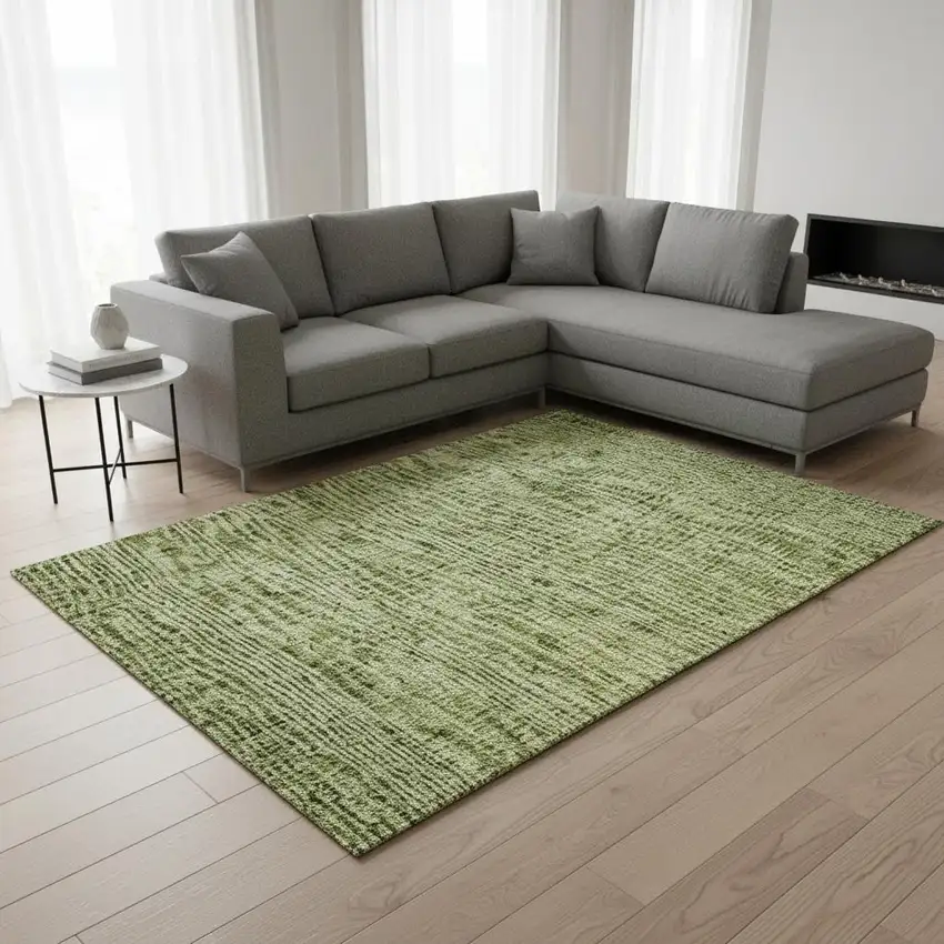 Sage And Green Southwestern Washable Area Rug With UV Protection Photo 2