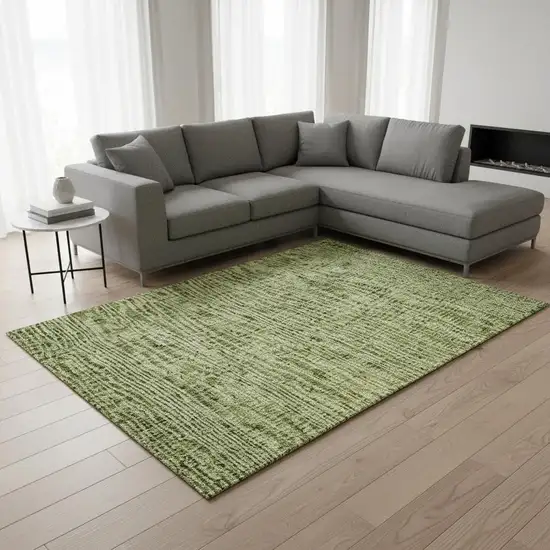 Sage And Green Southwestern Washable Area Rug With UV Protection Photo 2