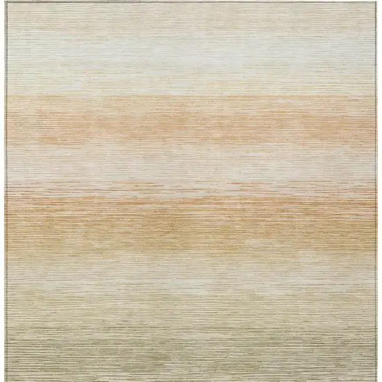 Sage And Green Striped Washable Indoor Outdoor Area Rug Photo 3
