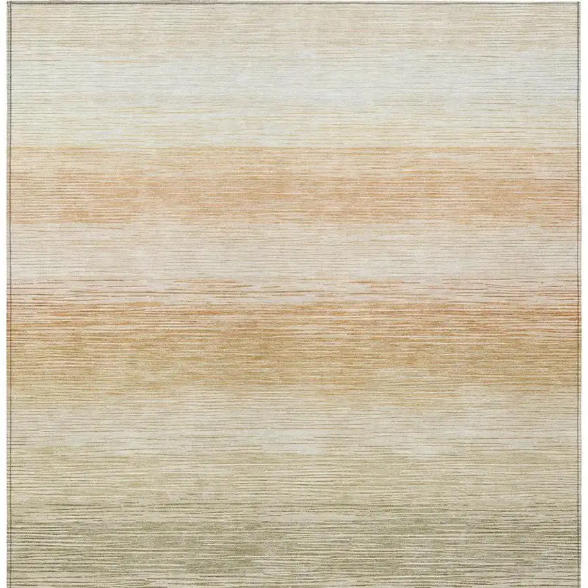 Sage And Green Striped Washable Indoor Outdoor Area Rug Photo 3