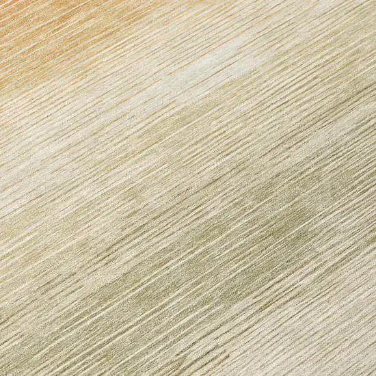 Sage And Green Striped Washable Indoor Outdoor Area Rug Photo 5