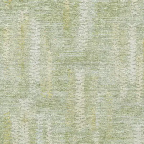 Sage And Green Striped Washable Indoor Outdoor Area Rug Photo 2