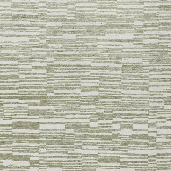 Sage And Green Striped Washable Indoor Outdoor Area Rug Photo 3