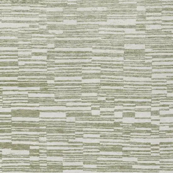 Sage And Green Striped Washable Indoor Outdoor Area Rug Photo 2