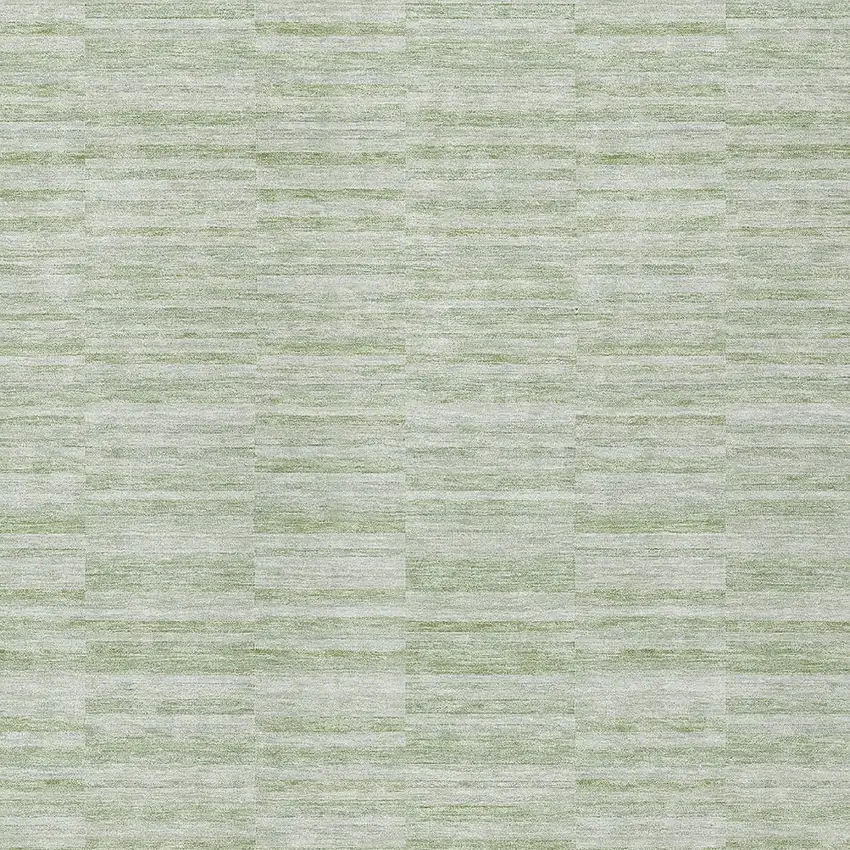 Sage And Green Striped Washable Indoor Outdoor Area Rug Photo 6