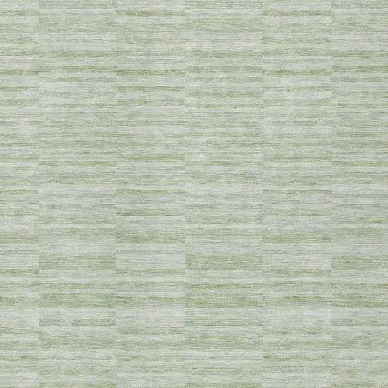 Sage And Green Striped Washable Indoor Outdoor Area Rug Photo 6