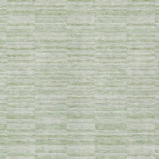 Sage And Green Striped Washable Indoor Outdoor Area Rug Photo 6