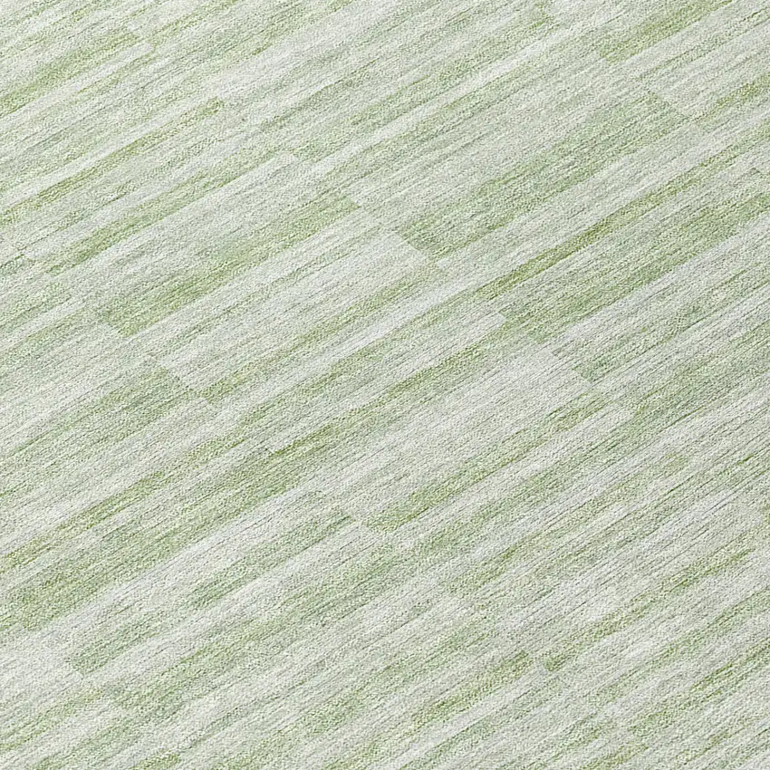 Sage And Green Striped Washable Indoor Outdoor Area Rug Photo 8