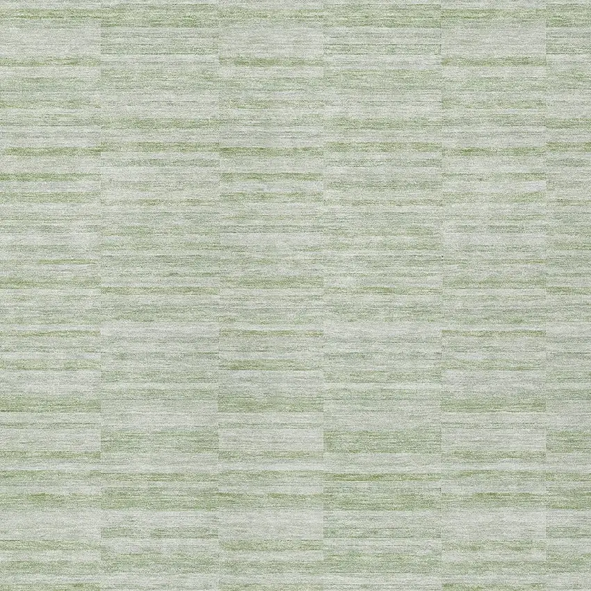 Sage And Green Striped Washable Indoor Outdoor Area Rug Photo 6