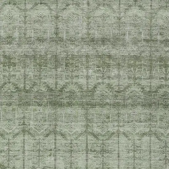Sage And Green Tribal Washable Indoor Outdoor Area Rug Photo 3