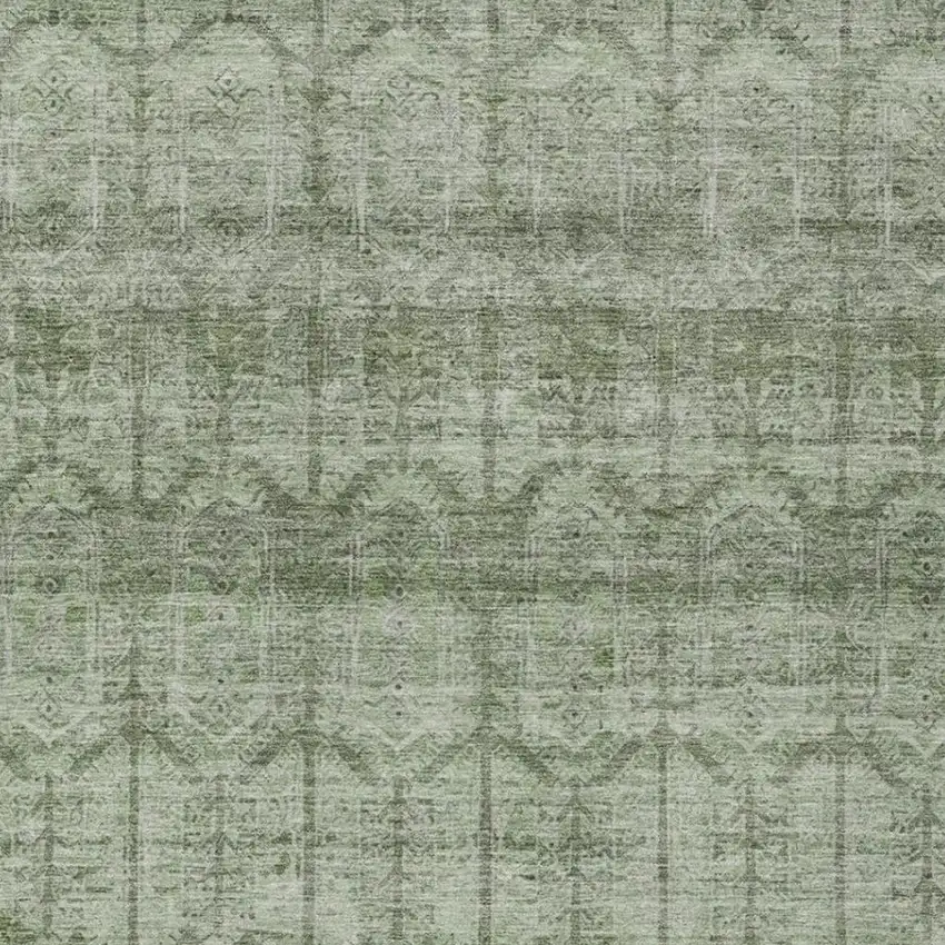 Sage And Green Tribal Washable Indoor Outdoor Area Rug Photo 3