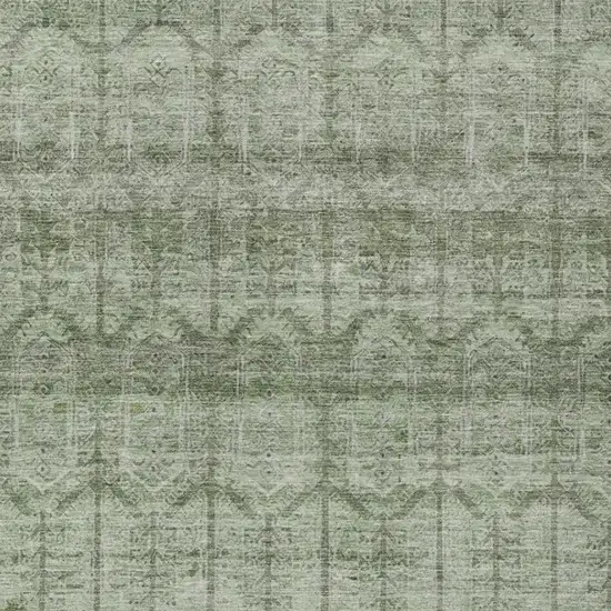 Sage And Green Tribal Washable Indoor Outdoor Area Rug Photo 3