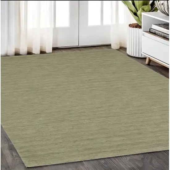 Sage And Green Wool Hand Tufted Area Rug Photo 1