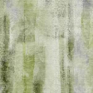 Photo of Sage And Ivory Abstract Washable Area Rug With UV Protection