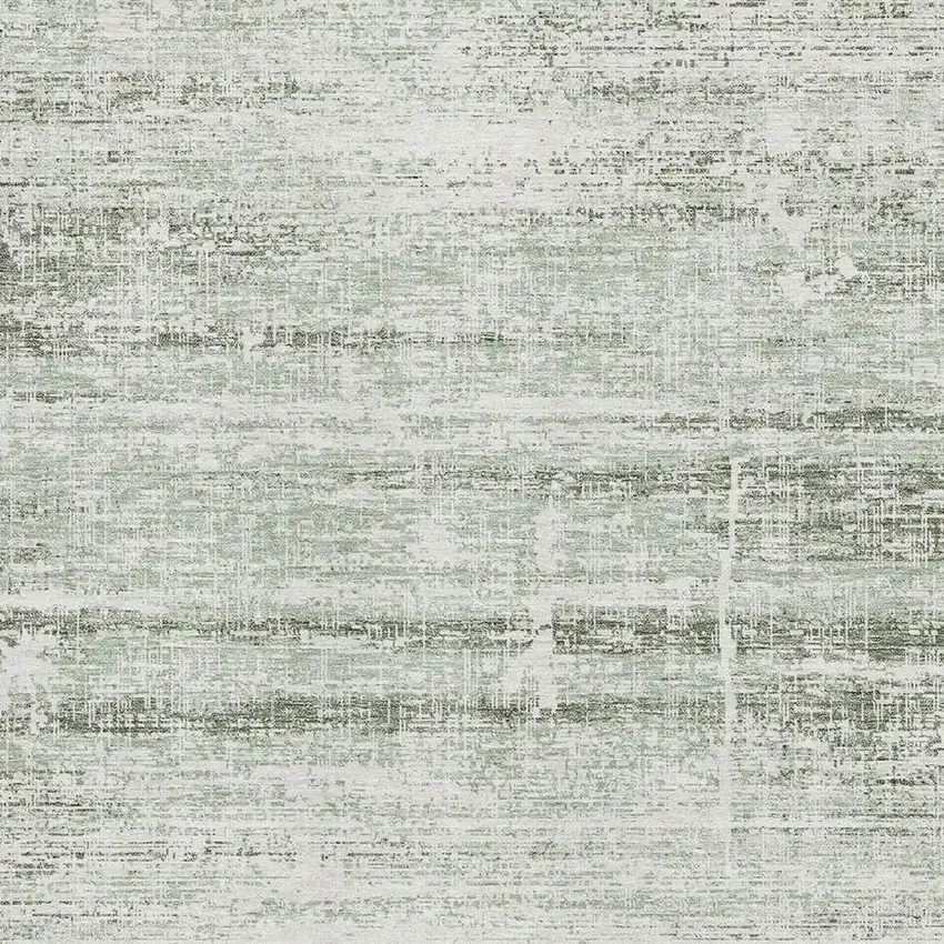 Sage And Ivory Abstract Washable Area Rug With UV Protection Photo 3