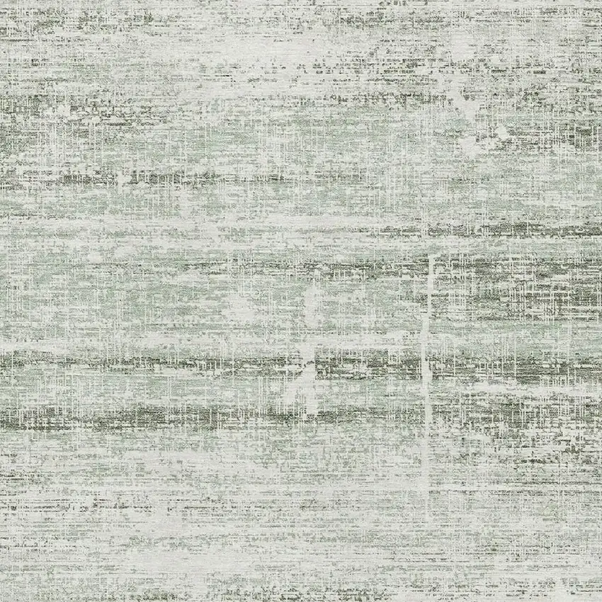 Sage And Ivory Abstract Washable Area Rug With UV Protection Photo 3