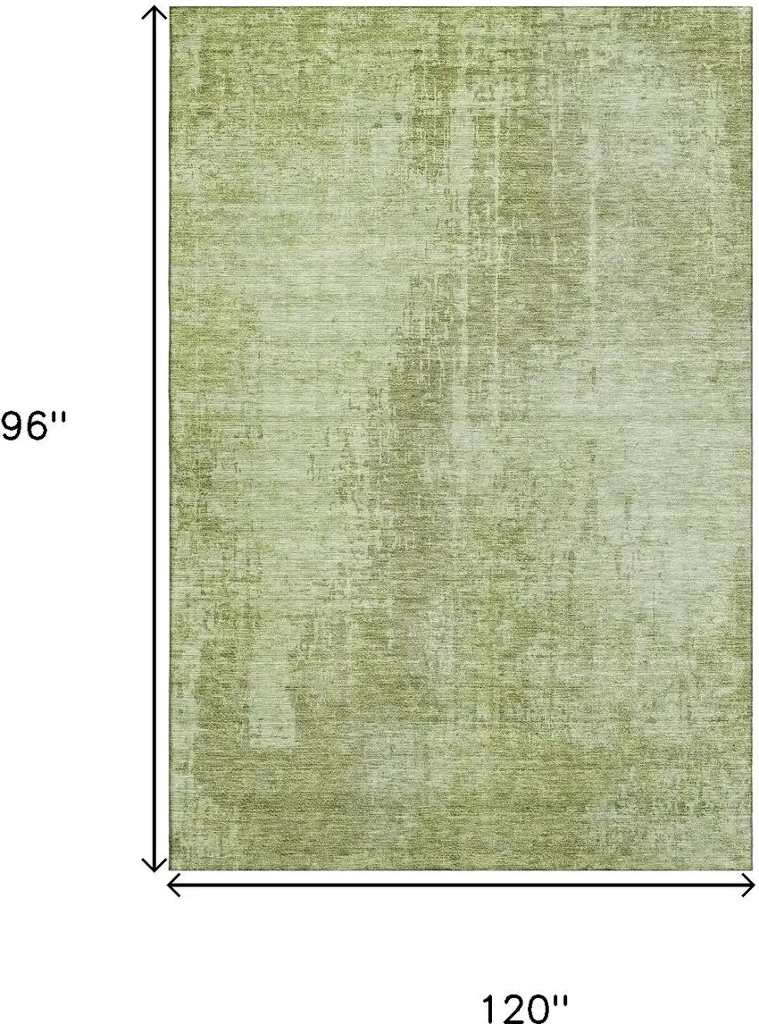Sage And Ivory Abstract Washable Area Rug With UV Protection Photo 3
