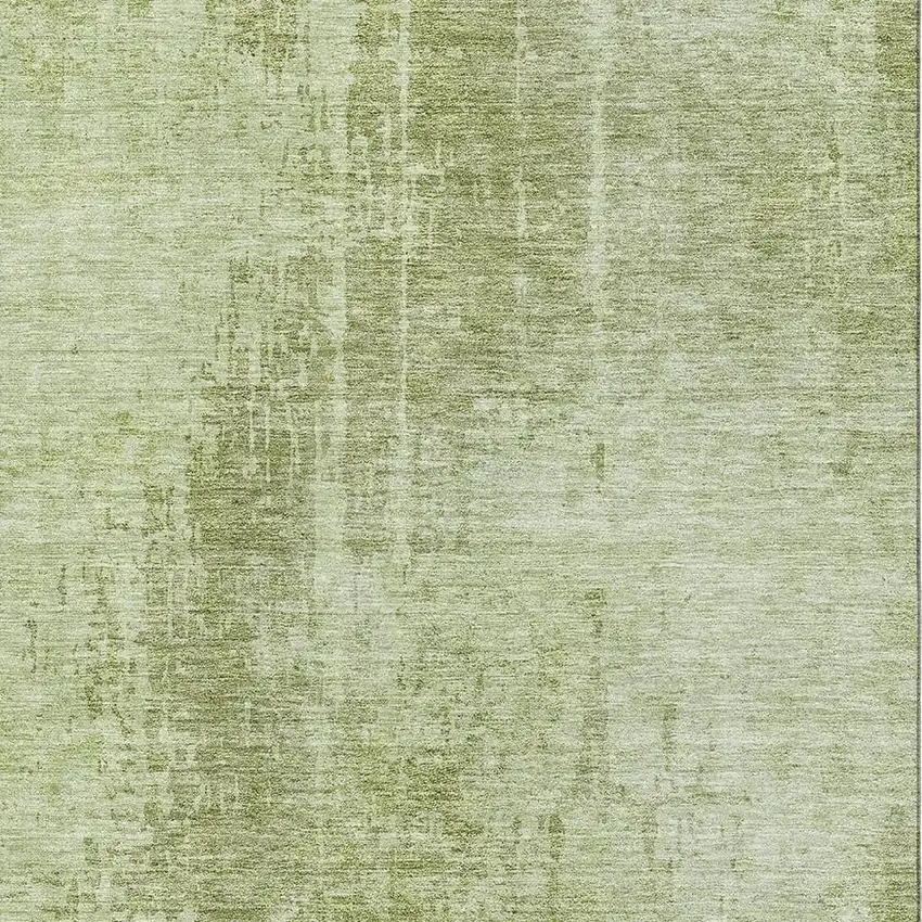 Sage And Ivory Abstract Washable Area Rug With UV Protection Photo 7