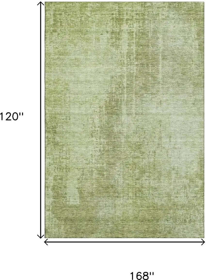 Sage And Ivory Abstract Washable Area Rug With UV Protection Photo 3