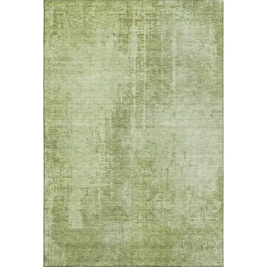 Sage And Ivory Abstract Washable Area Rug With UV Protection Photo 6