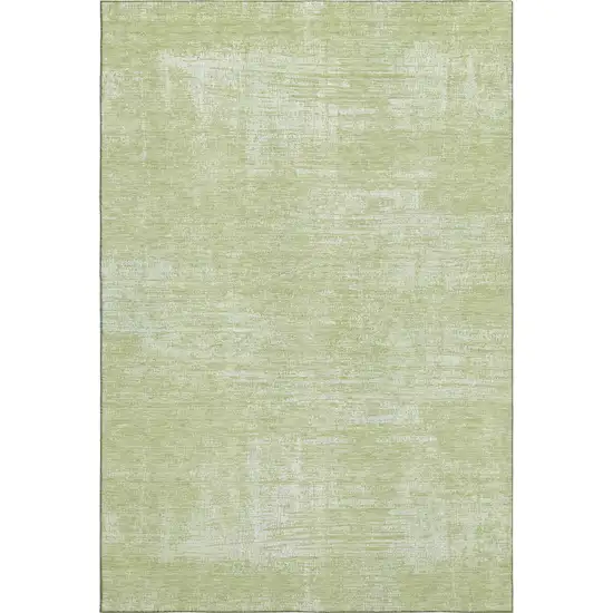 Sage And Ivory Abstract Washable Area Rug With UV Protection Photo 1