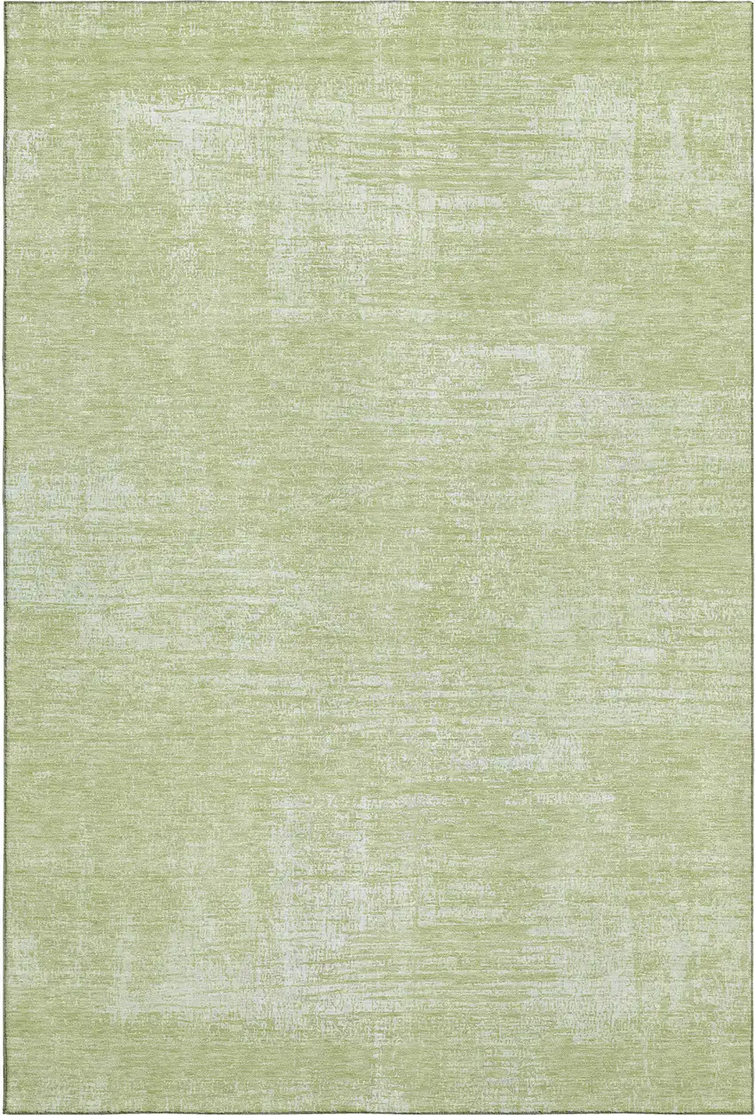 Sage And Ivory Abstract Washable Area Rug With UV Protection Photo 1