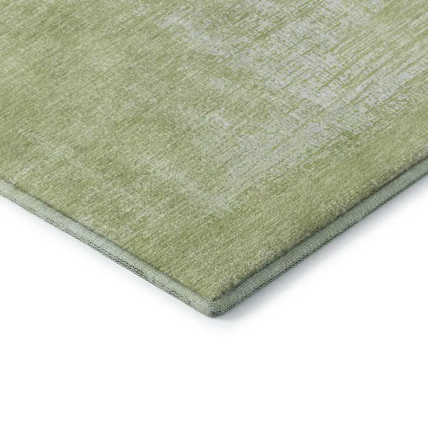 Sage And Ivory Abstract Washable Area Rug With UV Protection Photo 8