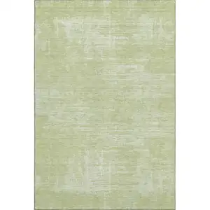 Photo of Sage And Ivory Abstract Washable Area Rug With UV Protection