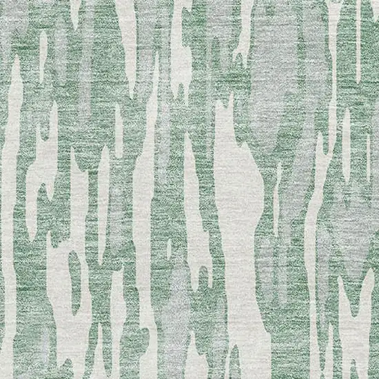 Sage And Ivory Abstract Washable Area Rug With UV Protection Photo 2