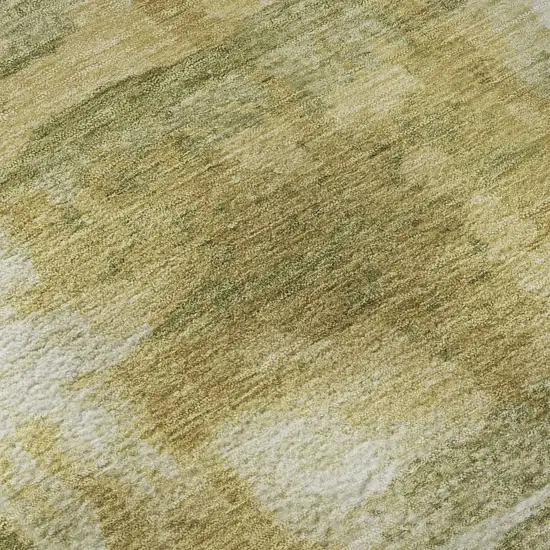 Sage And Ivory Abstract Washable Area Rug With UV Protection Photo 8