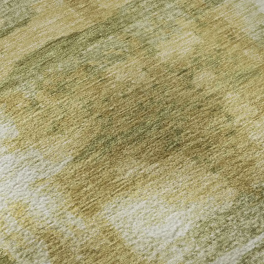 Sage And Ivory Abstract Washable Area Rug With UV Protection Photo 7